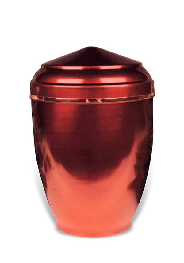 Rode sier urn 26 van metaal
