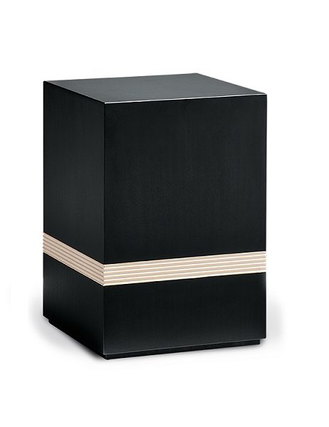 houten urn zwart