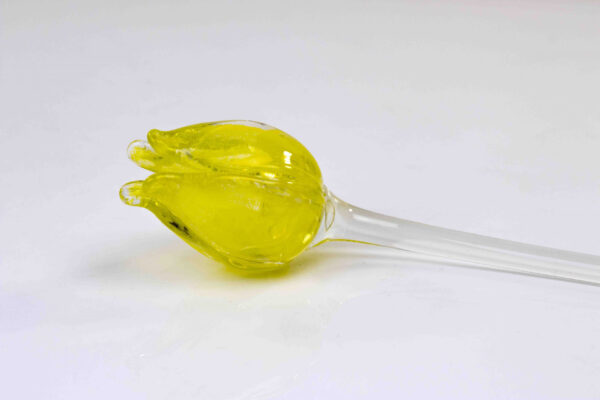 glazen tulp geel