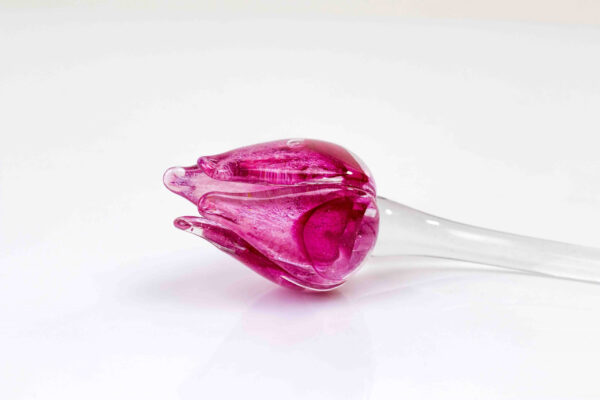 glazen tulp roze